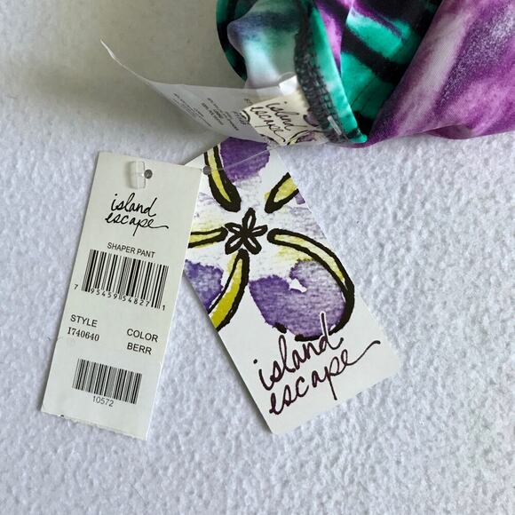 Island Escape NWT Shaper Pant Bikini Bottom Women 10 - Picture 6 of 8